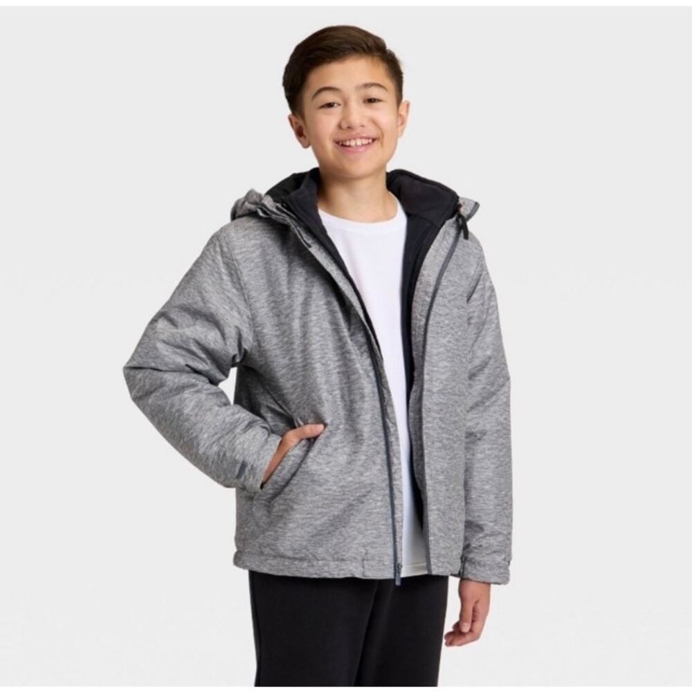 All in Motion Kids Snow Sport 2-in-1 Jacket Gray Medium